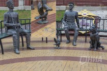 Голубь со скульптурной группы На страже Закона во все времена украден от здания ГУ МВД в Нижнем Новгороде