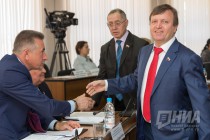 Депутаты гордумы Нижнего Новгорода VI созыва Владимир Герасичкин, Игорь Богданов и Герман Карачевский (слева направо)