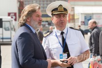 Александр Табачников и Владимир Дьяков (слева направо) на открытии 18-го Международного форума Великие реки - 2016