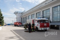 Пожарные спасли пострадавших и ликвидировали условное возгорание в здании Речного вокзала в Нижнем Новгороде