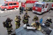 Пожарные спасли пострадавших и ликвидировали условное возгорание в здании Речного вокзала в Нижнем Новгороде