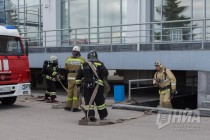 Пожарные спасли пострадавших и ликвидировали условное возгорание в здании Речного вокзала в Нижнем Новгороде