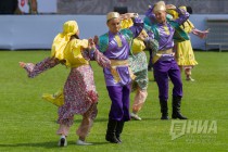 Празднование национального татаро-башкирского праздника Сабантуй в Нижнем Новгороде