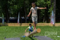 Празднование национального татаро-башкирского праздника Сабантуй в Нижнем Новгороде