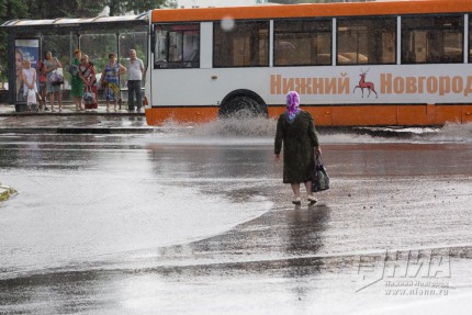Сильный ливень прошел в Нижнем Новгороде