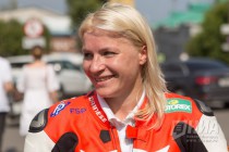 В патрулировании приняла участие пилотесса Мария Медведева - чемпионка России по шоссейно-кольцевым мотогонкам и призер чемпионата Coppa Italia