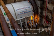 Готовность правого перегонного тоннеля станции Стрелка в Нижнем Новгороде на середину августа составляет 83%