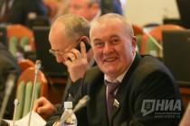 Депутаты Законодательного собрания Нижегородской области VI созыва Надир Хафизов и Николай Шкилев (слева направо)