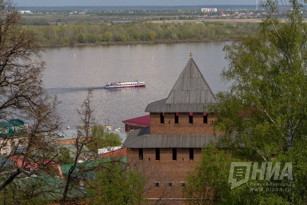 Вид на о. Мочальный из Нижегородского кремля