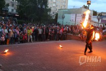 Праздничный фейерверк и мультимедийное шоу в День города в Нижнем Новгороде