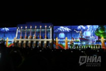 Праздничный фейерверк и мультимедийное шоу в День города в Нижнем Новгороде