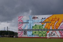 Торжественное открытие самого большого граффити в России на стене Выксунского металлургического завода