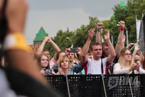 Музыкальный фестиваль Рок чистой воды на площади Минина и Пожарского в Нижнем Новгороде