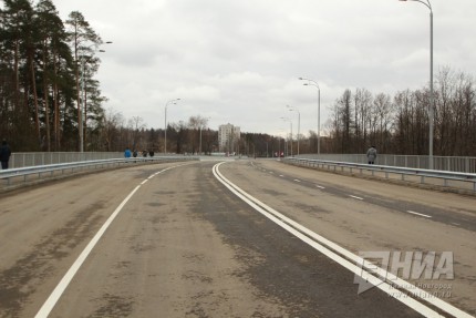 Открытие тестового движения по мосту в объезд Свято-Успенского мужского монастыря в Сарове 2 ноября