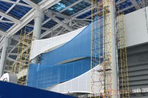 Подрядчик начал монтаж фасада Стадиона Нижний Новгород