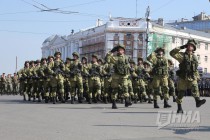 Первая репетиция парада в честь 73-летия Победы