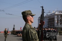 Первая репетиция парада в честь 73-летия Победы