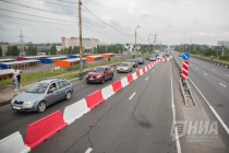 Пробка на Мызинский мост в Нижнем Новгороде утром 9 июля