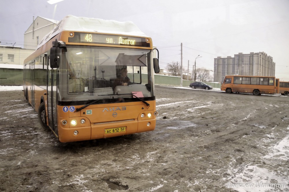 Новый ЛИАЗ на городском маршруте