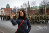 Первая репетиция парада Победы в Нижнем Новгороде 12 апреля