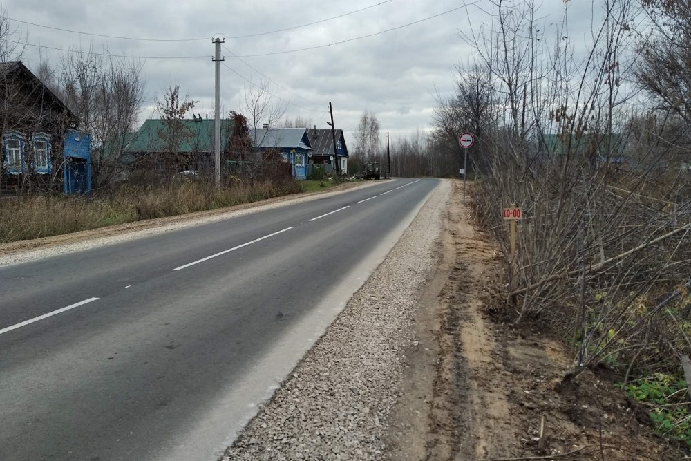 Дорогу в Лысковском районе отремонтировали по технологии холодного ресайклинга