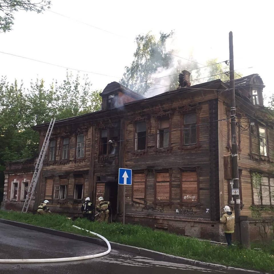 Деревянный дом вновь сгорел в центре Нижнего Новгорода Новости Нижнего  Новгорода