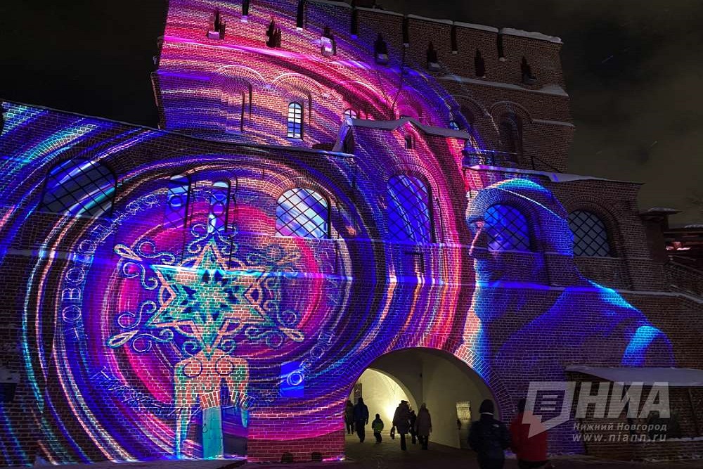 инсталляция на фасаде Кремля