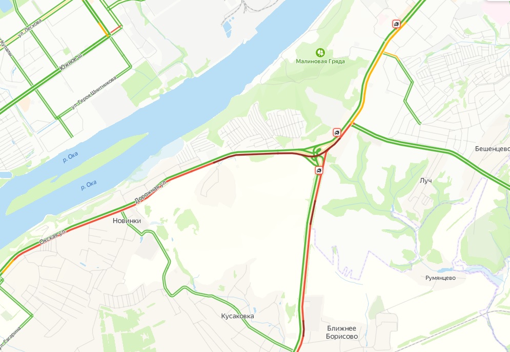 Пробки нижний новгород сейчас онлайн ольгино карта смотреть