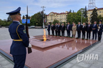 Церемония возложения венка к Монументу Победы в Минске