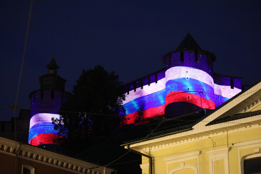Световое шоу пройдет на стенах Нижегородского кремля пройдет в День России