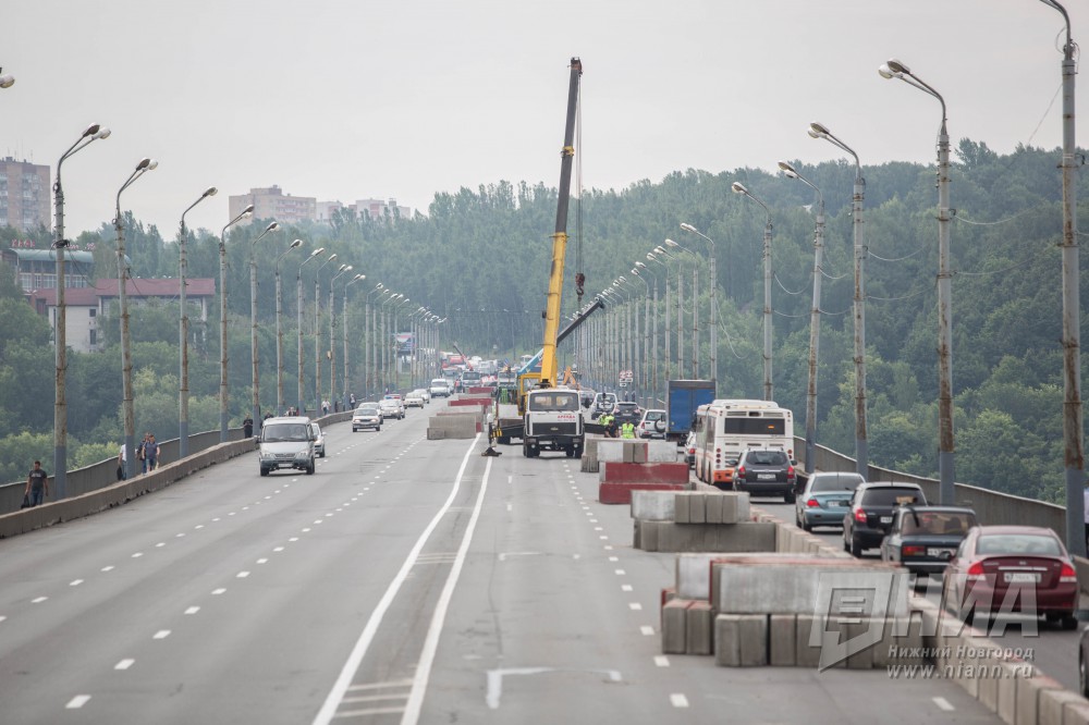 Мызинский мост в Нижнем Новгороде частично перекрыли для ремонта 