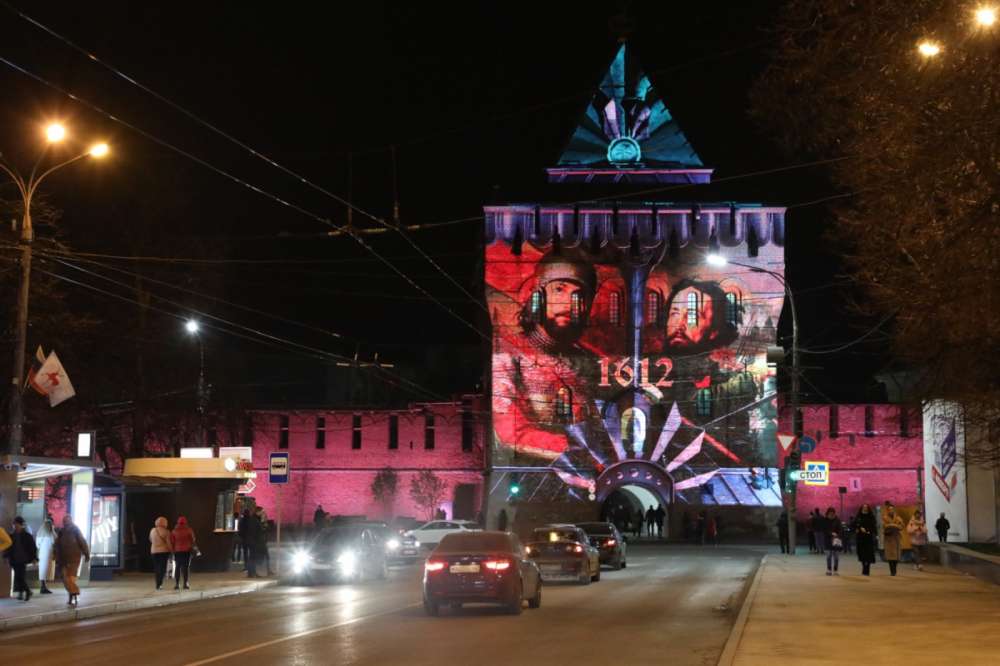 Видеоинсталляцию ко Дню народного единства создадут на фасаде Дмитриевской башни Нижегородского кремля
