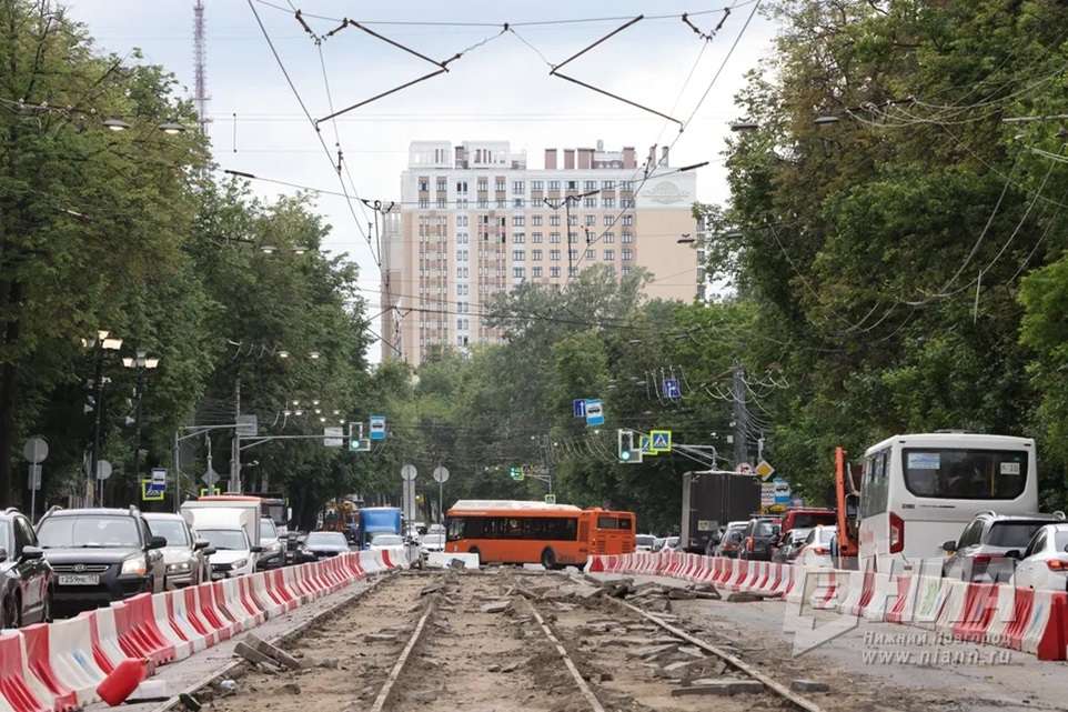 Замена трамвайных путей началась в районе перекрестка Ванеева - Белинского