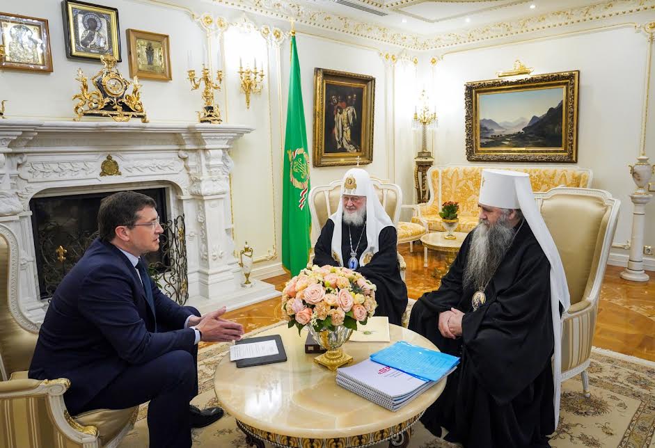 Патриарх Московский и всея Руси Кирилл встретился с Глебом Никитиным