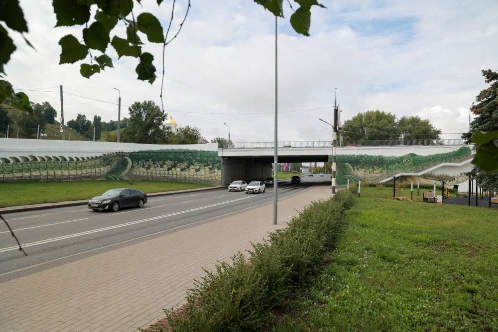 Граффити c крокодилом обновили на Канавинском мосту 