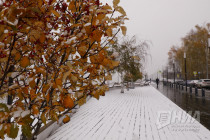 Первый снегопад в Нижнем Новгороде 1 ноября