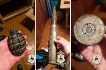 Полицейские изъяли у жителя деревни Горюшки арсенал боеприпасов и взрывчатку