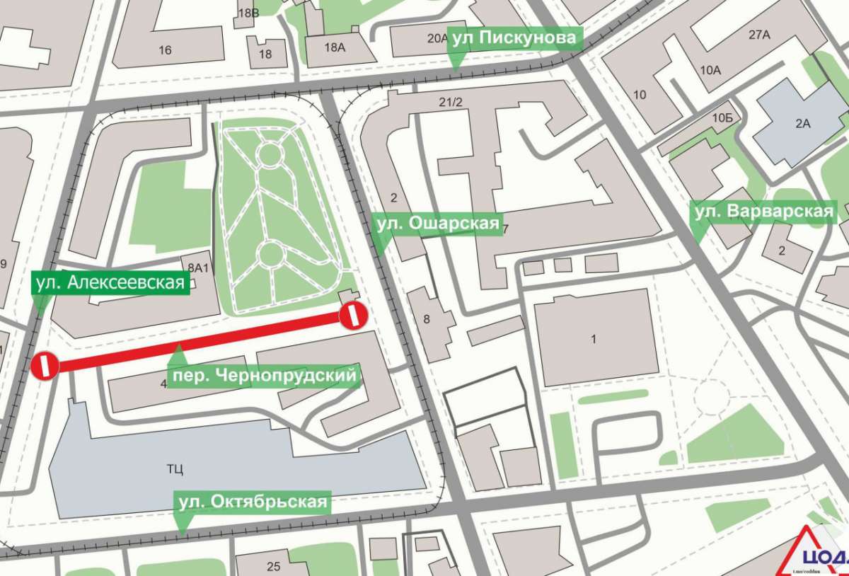 Проезд по Чернопрудскому переулку ограничили до 31 сентября