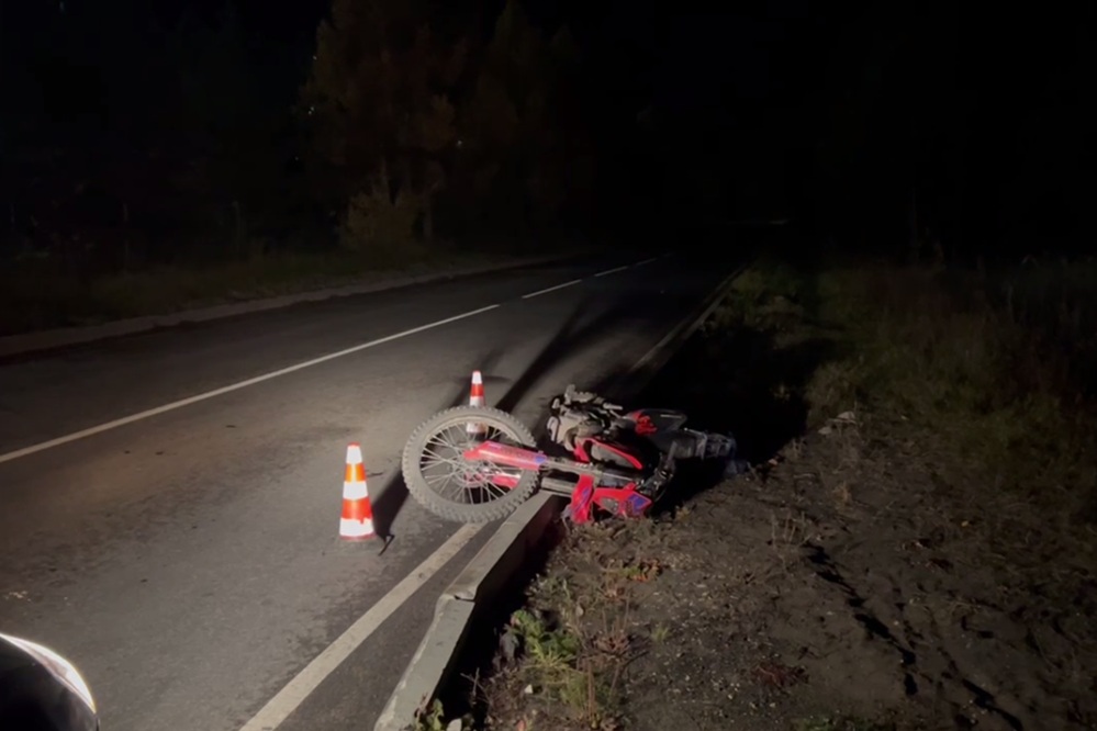 Нетрезвый мотоциклист улетел в кювет под Дзержинском