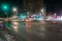 Пассажирка иномарки пострадала в ночном ДТП на проспекте Гагарина