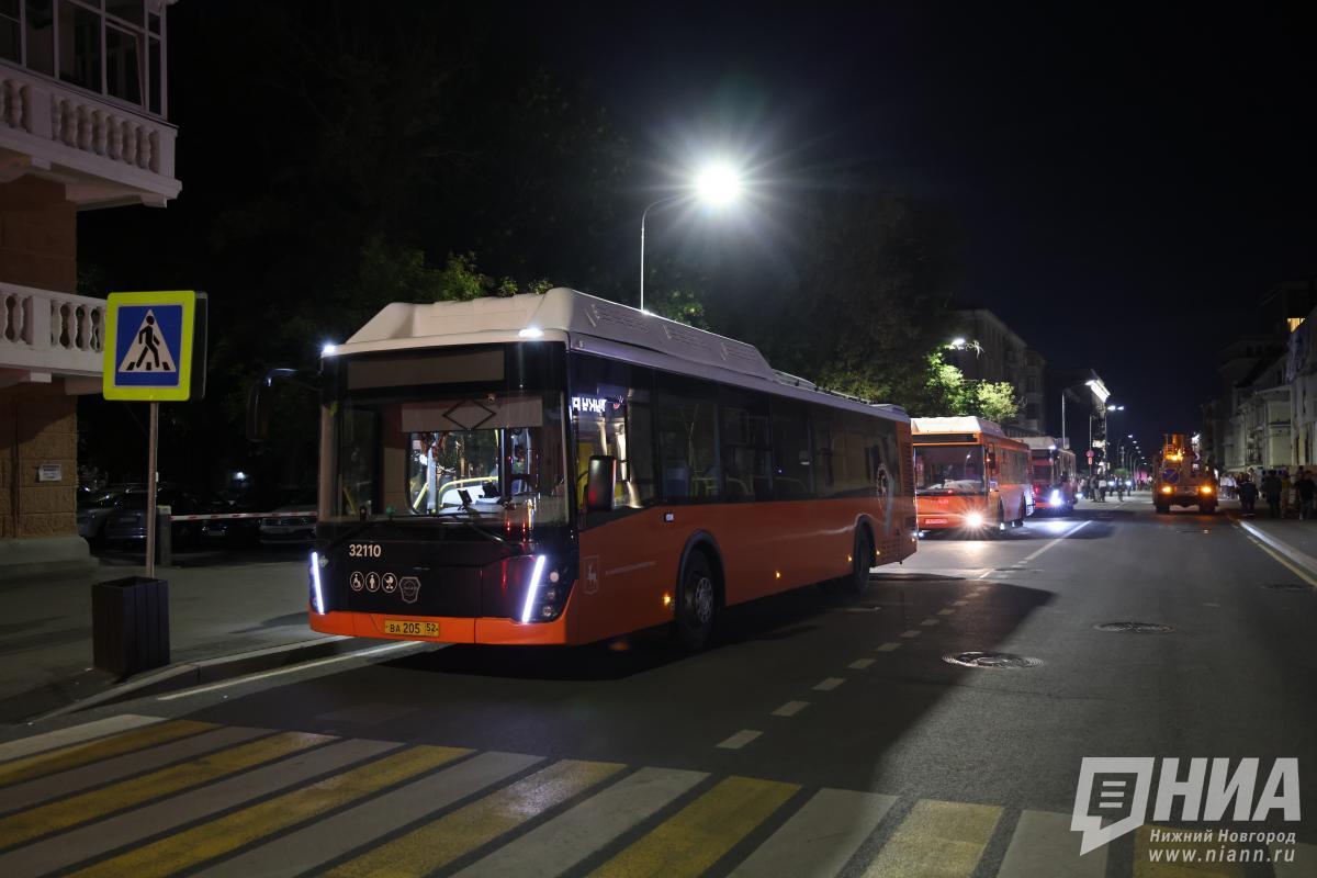 Ночные автобусы будут курсировать по Нижнему Новгороду летом-2026
