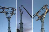 Восемь опор установили для новой канатки через Оку в Нижнем Новгороде